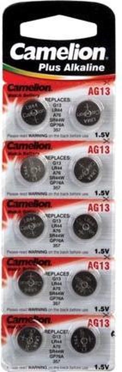 Camelion Knoopcel batterij - AG13/ LR44 blister - 10 stuks