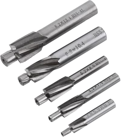 Dailygoods- Countersink Frees - 5 Stuks - HSS-AL - Hoogwaardige Snijkracht - Slijtvast - Geschikt voor Hoge Snelheid - Verbetert Efficiëntie