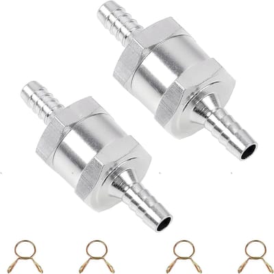 Brandstofcontrolekleppen - Terugslagklep Carburateur - Brandstofsysteem Beveiligen - Aluminium Constructie - 8 mm - Aluminium