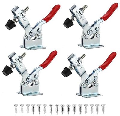 Kniehendelspanners 100 kg - Snelspanners voor Houtbewerking en Montage - 4 Stuks