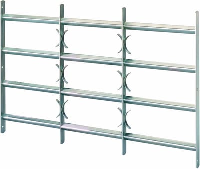 Raamrooster Uittrekbaar - Vensterbeveiliging - Inbraakwerendheid - Verstelbare Breedte - 600 x 1000-1500 mm - Blauw Verzinkt