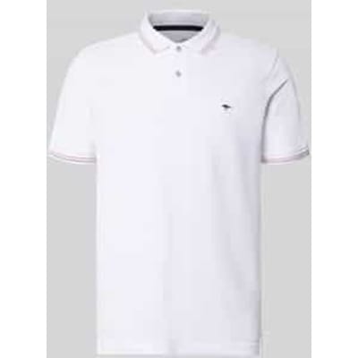 Fynch-Hatton Polo Solid Color Contrast Tipping Wit / male