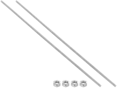 Draadstang M4 x 250 mm 0.7 mm Volledige Draad Spindle, 304 RVS, Rechtsdraaiend, Draadstangen voor Bevestiging en Constructie