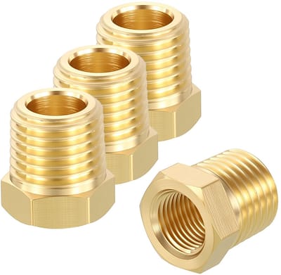 Dailygoods - 4 Pack Mannelijk naar Vrouwelijk Adapters, Messing