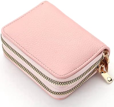 Scoby - Portemonnee - Kleine Wallet - Pasjeshouder - Rits Portemonnee - PU Leer - 11x8CM - Lichtroze