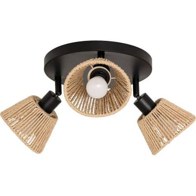 Atmosphera Myah Plafondlamp - Metaal & Touw, 3 Lampen, 25 cm