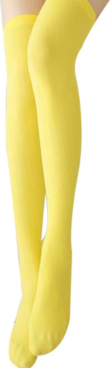 Overknee sokken - Overknee kousen - Kniekousen - Geel - Lange kousen - 54CM - Kousen - Kniesokken