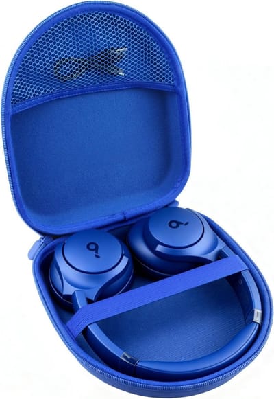 Duurzame Reiscase voor Actieve Noise Cancelling Hoofdtelefoons - Bescherming, Opbergruimte en Stijl (Blauw)