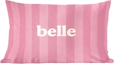 Sierkussens - Kussentjes Woonkamer - 60x40 cm - Roze - Gestreept - Belle