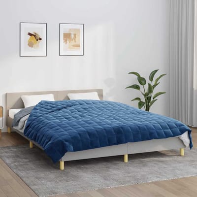 vidaXL - Verzwaringsdeken - 200x225 - cm - 13 - kg - stof - blauw