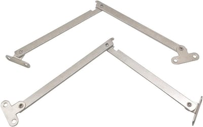 Set van 2 Vouwscharnieren van Volledig Metaal, 180° Klepsteun voor Meubeldeuren, Ideaal voor Kastdeuren en Dekselondersteuning
