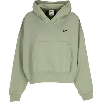 Lichtgewicht damessweatshirt met capuchon W sportkleding Jersey oversized pullover met capuchon oliegroen/zwart