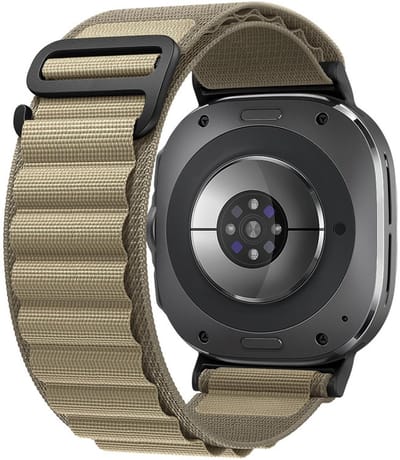 Nylon loop bandje - geschikt voor Samsung Galaxy Watch 8 (40mm) / Galaxy Watch 8 (44mm) / Galaxy Watch 8 Classic - premium bandje met haaksluiting - groen