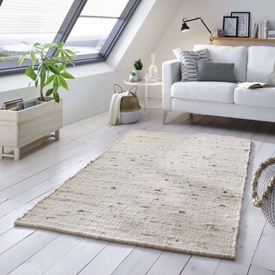 Wollen vloerkleed - Oslo crème/grijs 250x340
