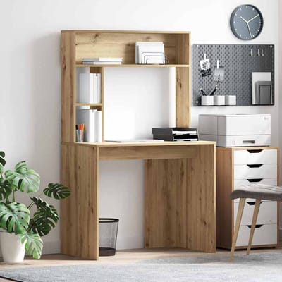 vidaXL - Bureau - Artisan - Eiken - 91 - x - 50 - x - 149 - cm - Bewerkt - hout