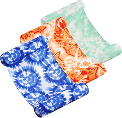 Opblaasbare Zwembad Hangmat - Waterhangmat Lounges - Ontspannen op Water - 4-in-1 Multifunctioneel - 46 x 27 Inch - Tie-dye Stijl