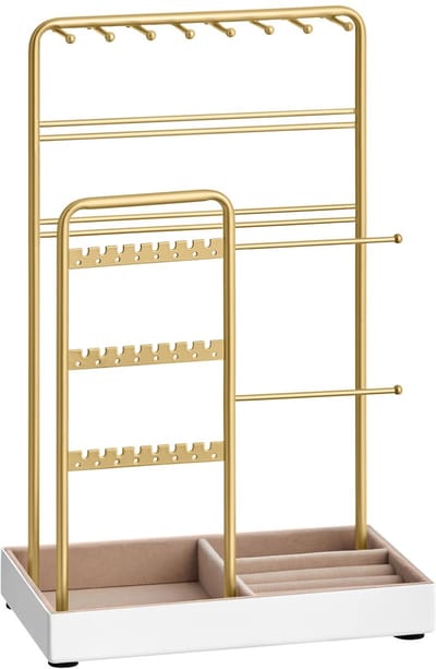 Sieradenstandaard - Metalen Frame - Met Fluwelen Lade - Sieraden Organizer voor Kettingen, Armbanden en Ringen