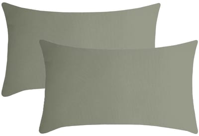 Stof Textile sierkussen Nelson - 2x - groen - 30 x 50 cm - bank kussens - zitkussens - binnen/buiten - polyester
