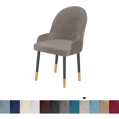 1PC Stretch Eetkamerstoelhoes Velvet Fauteuil Zithoes Effen Kleur Elastische Bureaustoelhoes Keuken Bruiloft Funda Silla 1pcs
