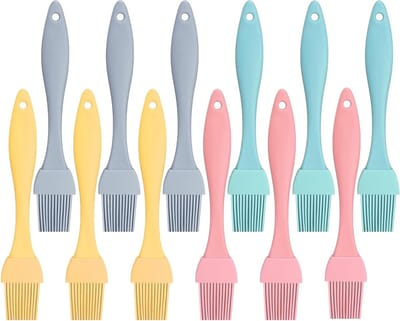 Set van 12 Siliconen Bakkwasten voor Grillen en Koken, Hittebestendig en Ergonomisch Handvat voor Perfecte Bakresultaten
