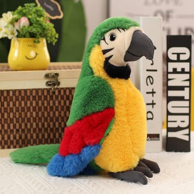 Voor 25cm Leuke Vogels Zacht Papegaai Pluche Speelgoed Knuffeldieren Kaketoe Rode Ara Schattige Parkiet Pluche Speeltje Cadeau Voor Meisje Jongen yellow
