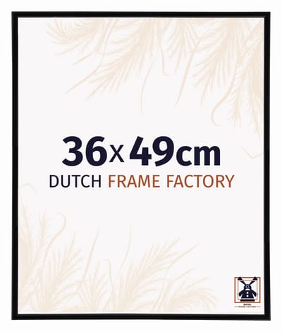 Fotolijst 36x49 cm - Kunststof - Zwart Hoogglans - Angers