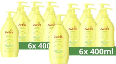 Zwitsal Anti-Klit Shampoo - Baby - met anti-prik formule en ingrediënten van natuurlijke oorsprong - 12 x 400 ml