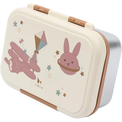 Broodtrommel voor kinderen Fabelab Bunny Air Plane