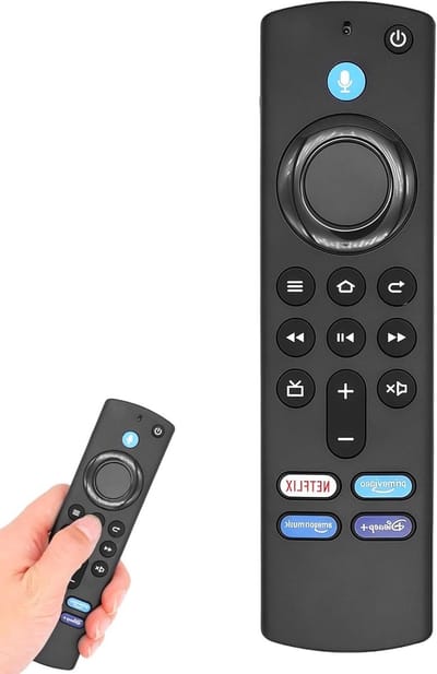 Vervangende Afstandsbediening - Smart TV Bediening - TV Kijken - Spraakbesturing & Sneltoetsen - 10 Meter Bereik - Zwart