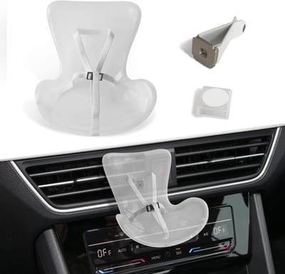 Schattig en modieus autoluchtverfrisser-clipje in de vorm van een poppenstoeltje voor op het dashboard (transparant, stijl 1) – auto-accessoire voor dames en meisjes