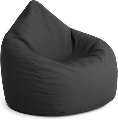 Zitzak Druppelvorm - Beanbag Loungestoel - Ontspannen Zitten - Waterafstotend Materiaal - Jumbo 130 cm - Antraciet