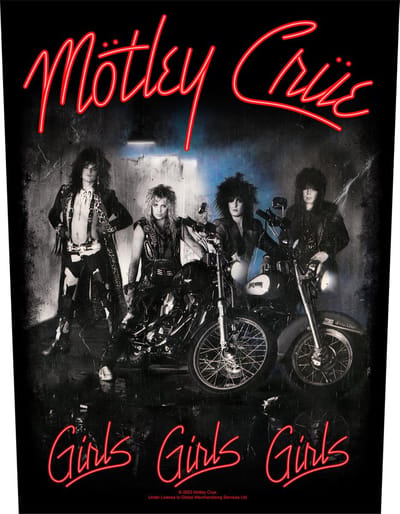 Motley Crue - Girls, Girls, Girls Rugpatch - Zwart