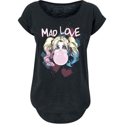 Batman T-shirt - Harley Quinn - Mad Love - XS tot S - voor Vrouwen - zwart