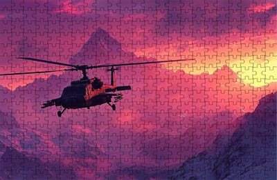 Houten Puzzel - Legpuzzel Volwassenen - Ontspanning Thuis - Grote Stukken - 4000 Stukjes - Helikopter