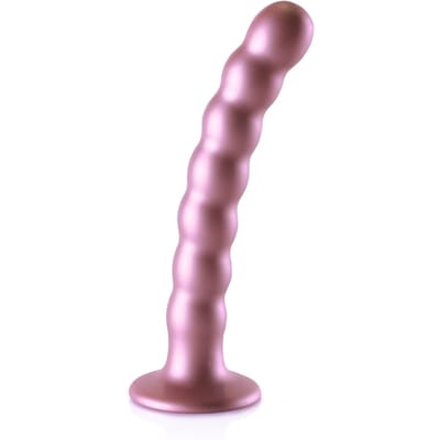 Shots - Ouch! OU823ROS - Beaded G-Spot Dildo - 6,5'' / 16,5 cm - Rose Gold