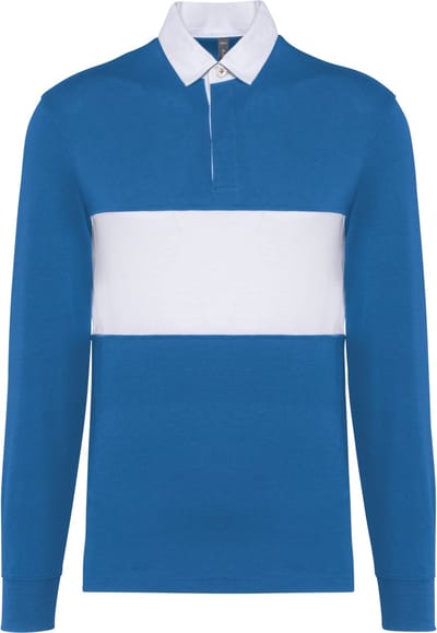 PROACT® Rugbypolo met lange mouwen PA429 - Sporty Royal Blue / White - L