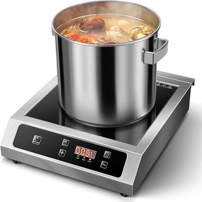 Inductie Kookplaat - Elektrische Brander - Snel Koken - Nauwkeurige Temperatuur - 1800 Watt - Zilver