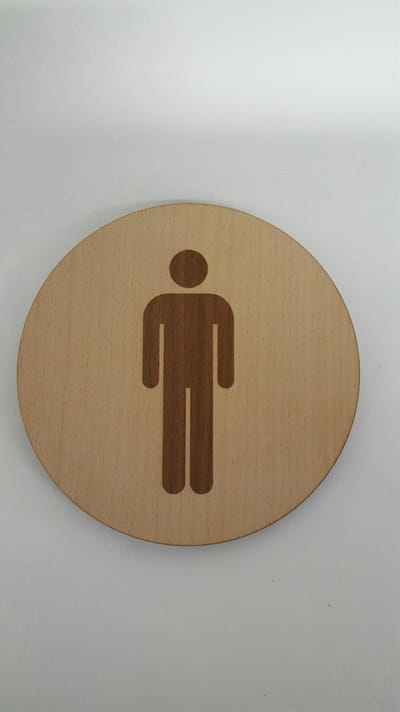 Bordje pictogram man - rond