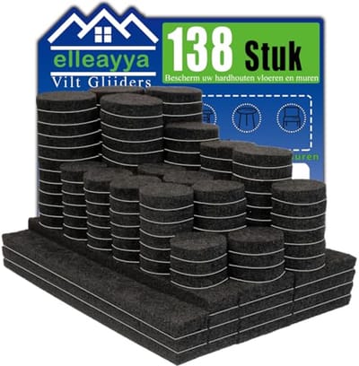 Zelfklevende Viltpads voor Stoelen en Meubels - 138 Stuks - Vloerbeschermers en Geluidsreducerend