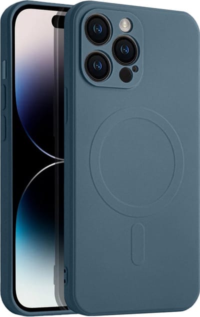Casify Siliconen Hoesje geschikt voor MagSafe iPhone 12 Pro Hoesje - Blauw
