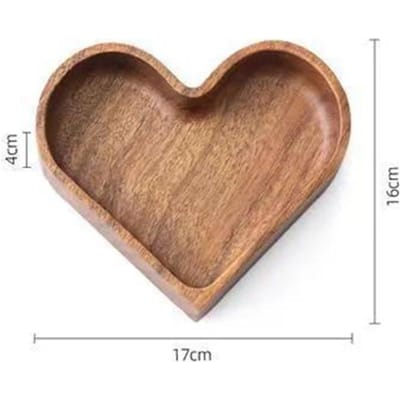 Hartvormige Borden Dessertschalen Sushi Serveerschaal Snoepschalen Decoratieve Houten Pallets Versier Valentijnsdag Snoepschaal brown
