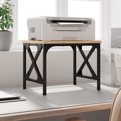vidaXL - Printerstandaard - 40x30x31 - cm - bewerkt - hout - sonoma - eikenkleurig