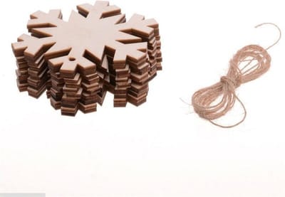 ProductGoods - Houten Sneeuwvlokken - Kersthangers - Zelf in te kleuren - Set van 10 stuks - Kerstdecoratie