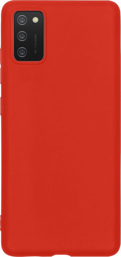 Hoes - Geschikt voor Samsung Galaxy A03s - Sterk & Shockproof - Hoesje Cover - Siliconen Case - Rood
