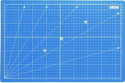 DESQ® Professionele Snijmat - 30 x 45 cm - Dubbelzijdig bedrukt - 5 laags - A3 - Zelfherstellend - Blauw