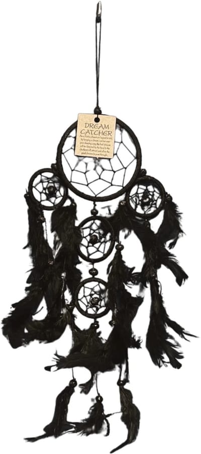 Dromenvanger - Alleen veren - 9cm - Zwart