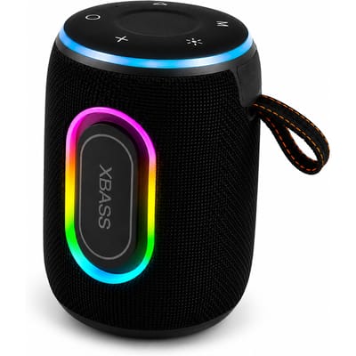 10W draagbare Bluetooth-luidspreker met RGB-verlichting, audio stereo HiFi, Bluetooth 5.3, basverbetering, USB-C, waterdicht, compacte draadloze luidspreker voor thuis, op reis en buitenshuis