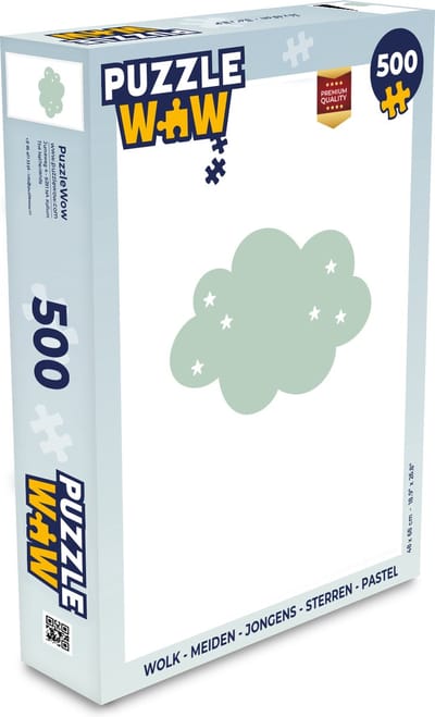 Puzzel Wolk - Meiden - Jongens - Sterren - Pastel - Kind - Legpuzzel - Puzzel 500 stukjes