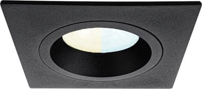 Inbouwspot Faas met Philips HUE White Ambiance - Voor binnen / woonkamer / keuken / slaapkamer - inbouw spot - Zwart - vierkant - IP20 - GU10 - Buitendiameter: 93MM - boorgat: 75-81MM - min. Inbouwdiepte: 70MM