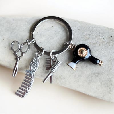 Sleutelhanger Kapperset Fohn (Zwart )